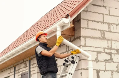 Pose et remplacement de gouttières à Vaulx